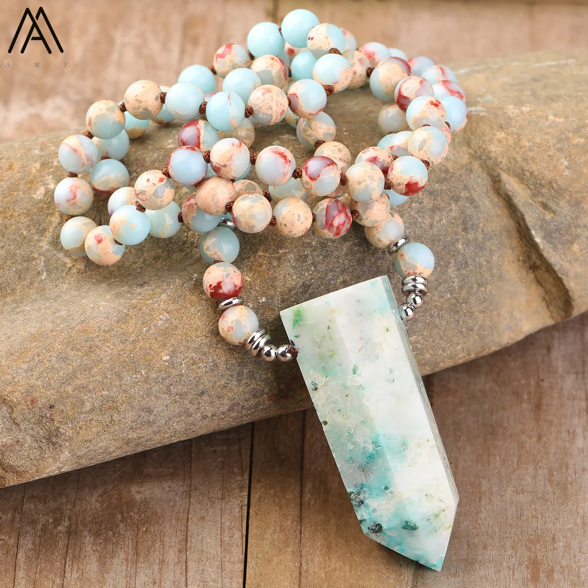 Natural Phoenix Jasper Point Pendant Necklace For Women 8MM Shoushang Stone Beads Yoga Necklace Handmade Meditation Jewelry Gift
Natural Phoenix Jasper Point Pendant Necklace For Women 8MM Shoushang Stone Beads Yoga Necklace Handmade Meditation Jewelry Gift