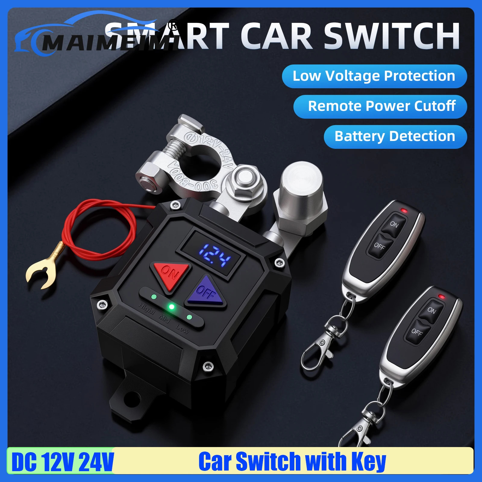 MAIMEIMI Auto Car Remote Battery Disconnect Switch Automatic Remote Battery Disconnect Switch with 2 Key 12V24V for Trucks Boat
MAIMEIMI Auto Car Remote Battery Disconnect Switch Automatic Remote Battery Disconnect Switch with 2 Key 12V24V for Trucks Boat