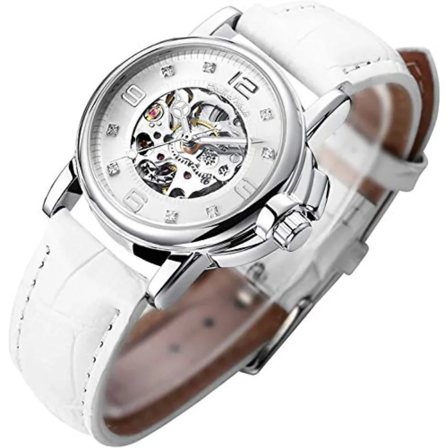 Gute Women's Watch Luxury Mechanical Stainless Steel Skeleton Steampunk Automatic Self Winding Wristwatch
Gute Women's Watch Luxury Mechanical Stainless Steel Skeleton Steampunk Automatic Self Winding Wristwatch