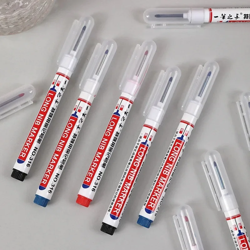 LUSQI 4/8Pcs Waterproof Long Head Markers Deep Hole Marker Pen for Metal Carpenter Red/Black/Blue Ink Woodworking Tools Marker
LUSQI 4/8Pcs Waterproof Long Head Markers Deep Hole Marker Pen for Metal Carpenter Red/Black/Blue Ink Woodworking Tools Marker