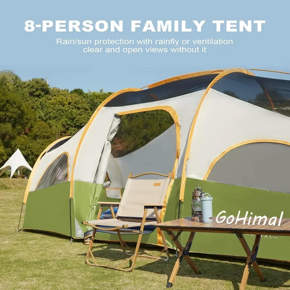 Tent for Camping, Waterproof Windproof Family with Rainfly, Divided Curtain Design for Privacy Space,with Carry Bag Tents
Tent for Camping, Waterproof Windproof Family with Rainfly, Divided Curtain Design for Privacy Space,with Carry Bag Tents