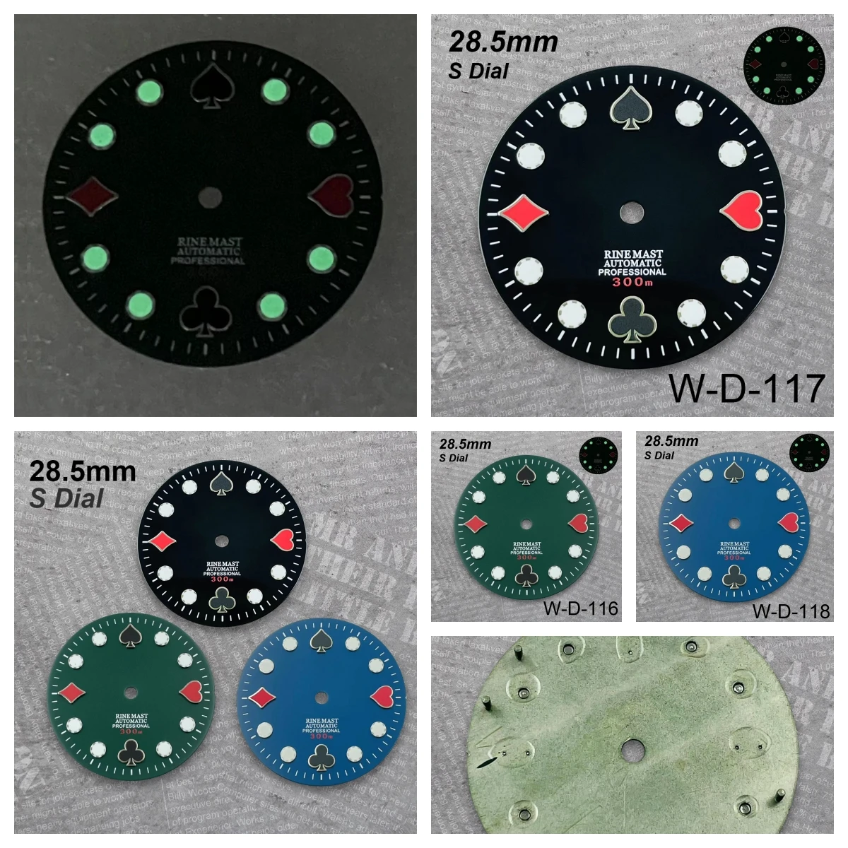 28.5mm Poker S Logo Dial Suitable For NH35/NH36/4R/7S Movement Green Luminous Matte High Quality Watch Modification Accessories
28.5mm Poker S Logo Dial Suitable For NH35/NH36/4R/7S Movement Green Luminous Matte High Quality Watch Modification Accessories