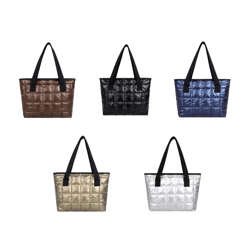 Girls Quilted Shoulder Bag Retro Ladies Nylon Large Tote Bags Trendy Solid Color Handbag Fashion Cotton Padded Bags
Girls Quilted Shoulder Bag Retro Ladies Nylon Large Tote Bags Trendy Solid Color Handbag Fashion Cotton Padded Bags