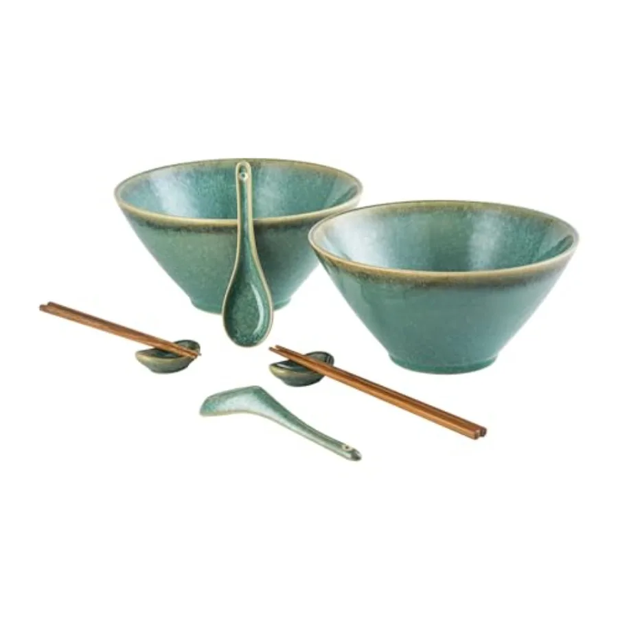 Large Salad Soup Ramen Serving Bowls Ceramic Japanese Ramen Noodle Bowls with Chopsticks Spoons and Rests - Super Big Bowl Sets
Large Salad Soup Ramen Serving Bowls Ceramic Japanese Ramen Noodle Bowls with Chopsticks Spoons and Rests - Super Big Bowl Sets