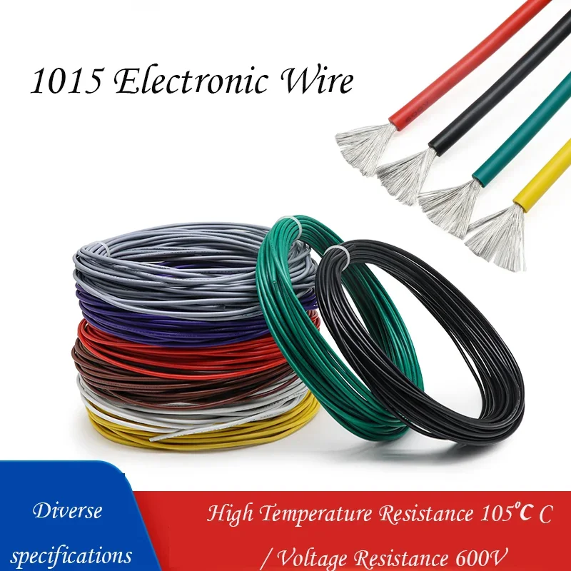 UL1015 Wire Spools: 2-5m Lengths in 8-24AWG, PVC Insulated, for Lamps, Lighting, LED, and DIY Projects - 600V Copper Cable 
UL1015 Wire Spools: 2-5m Lengths in 8-24AWG, PVC Insulated, for Lamps, Lighting, LED, and DIY Projects - 600V Copper Cable