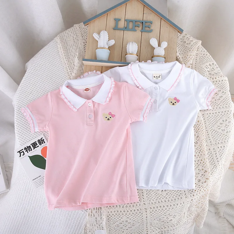 Girls short-sleeved T-shirt summer children's clothing new foreign style children's summer clothing Korean version Polo shirt
Girls short-sleeved T-shirt summer children's clothing new foreign style children's summer clothing Korean version Polo shirt