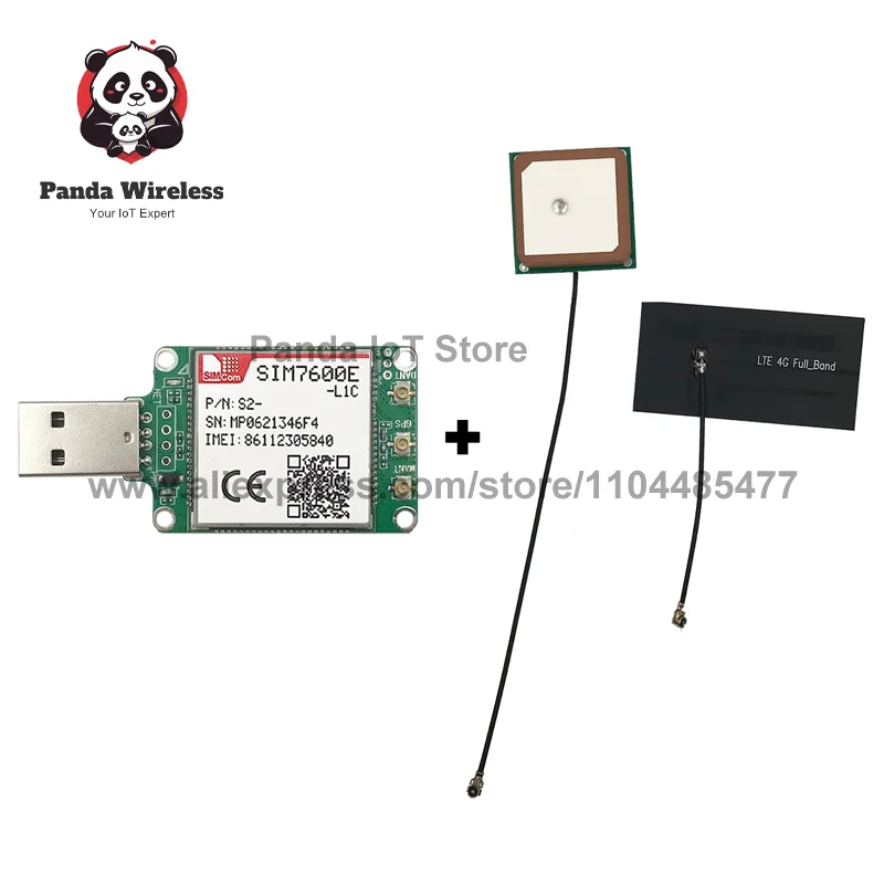 SIMcom SIM7600E-L1C 4G LTE CAT1 GNSS USB-ключ Breakout Kit TE-A 1 шт. с GPS-антенной FPC 
SIMcom SIM7600E-L1C 4G LTE CAT1 GNSS USB-ключ Breakout Kit TE-A 1 шт. с GPS-антенной FPC