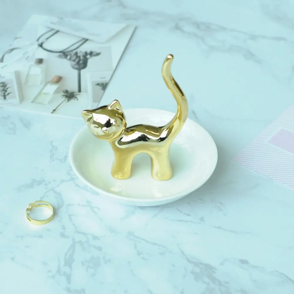 New Ceramic Cat Ring Holder Gold Silver Jewelry Display Jewelry Stand Jewelry Storage Tray Room Decor Miniature
New Ceramic Cat Ring Holder Gold Silver Jewelry Display Jewelry Stand Jewelry Storage Tray Room Decor Miniature