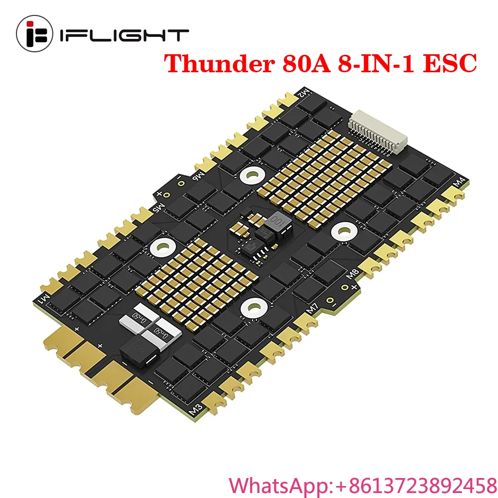 IFlight Thunder 80A 8-IN-1 BLHeli_32 ESC, 2-8S Lipo, Supports DShot150/300/600/MultiShot/OneShot, for RC FPV Freestyle Drone
IFlight Thunder 80A 8-IN-1 BLHeli_32 ESC, 2-8S Lipo, Supports DShot150/300/600/MultiShot/OneShot, for RC FPV Freestyle Drone