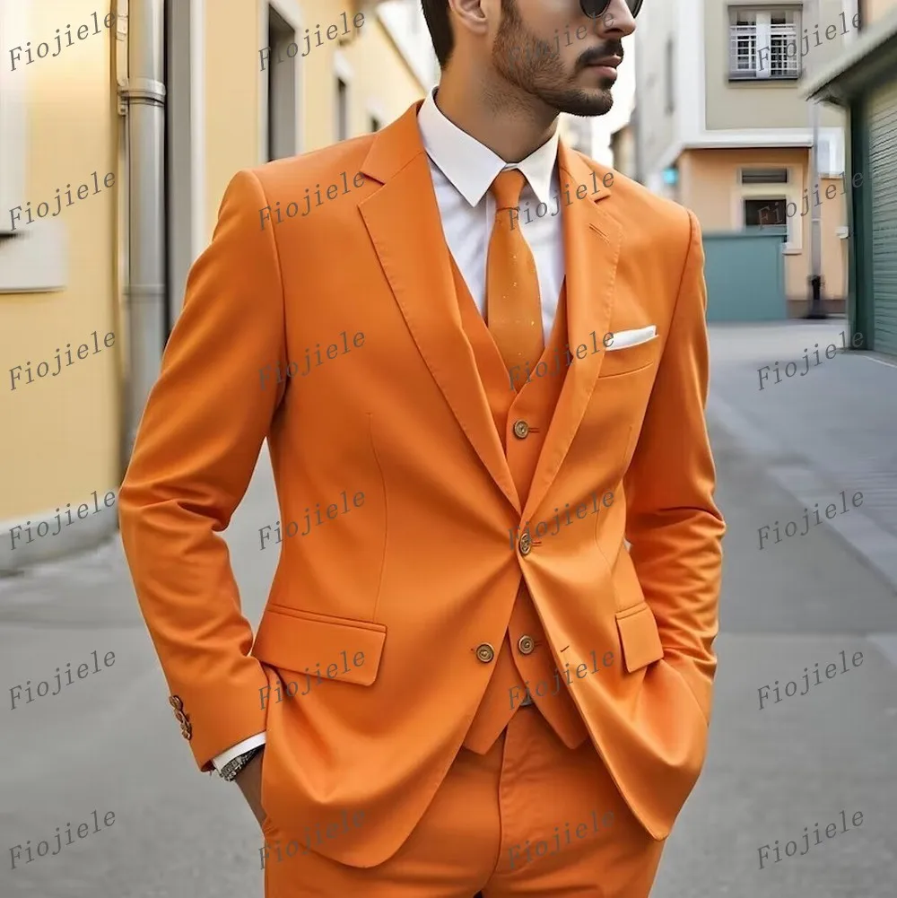 New Orange Formal Occasion Men Suit Business Tuxedos Groom Groomsman Wedding Party Prom Male 3 Piece Set Blazer Vest Pants
New Orange Formal Occasion Men Suit Business Tuxedos Groom Groomsman Wedding Party Prom Male 3 Piece Set Blazer Vest Pants