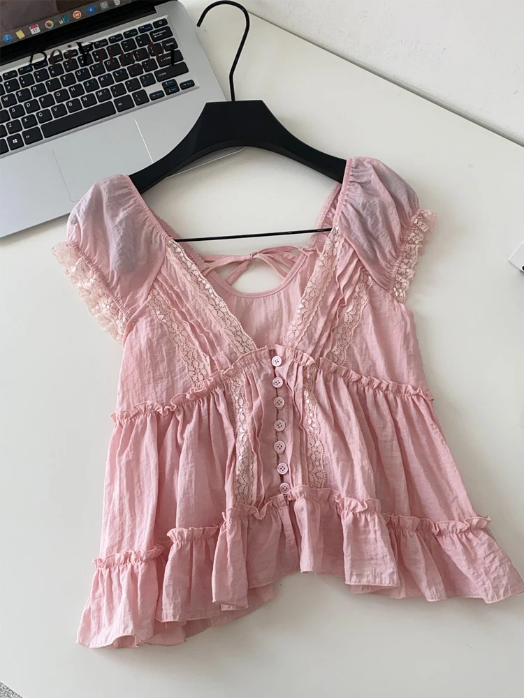 Beiyingni Summer French Sweet Tank Tops for Women Lace Patchwork Casual Ruched Vest Ladies Ruffles Chic Fashion Camisoles 2026
Beiyingni Summer French Sweet Tank Tops for Women Lace Patchwork Casual Ruched Vest Ladies Ruffles Chic Fashion Camisoles 2026