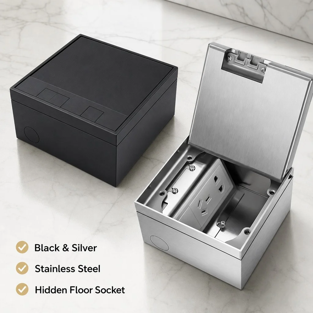 Hidden Floor Socket Stainless Steel Flush Mount Insert Lid Tile Wood Floor Electrical Outlet Box Universal EU UK US CN Modules
Hidden Floor Socket Stainless Steel Flush Mount Insert Lid Tile Wood Floor Electrical Outlet Box Universal EU UK US CN Modules