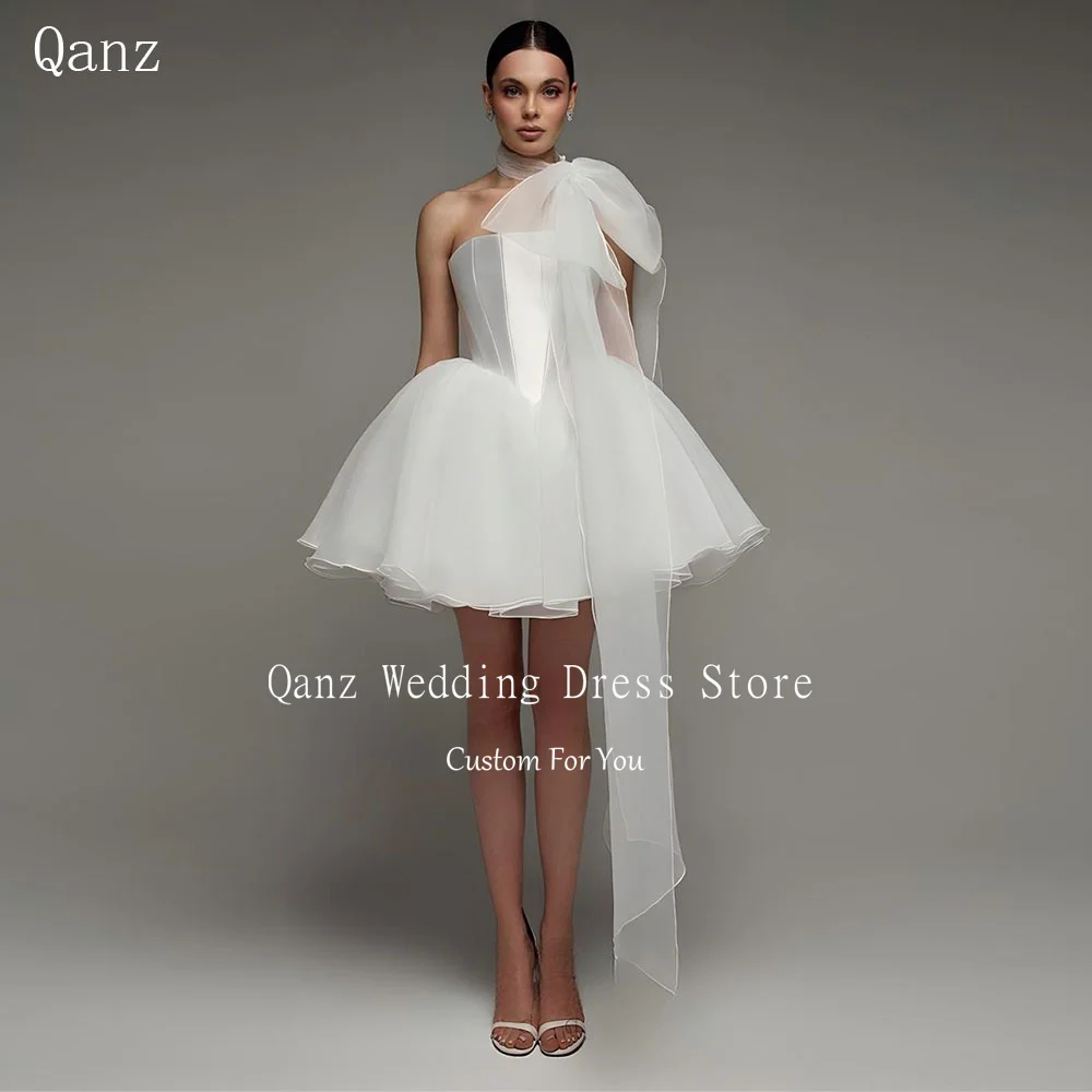 Qanz Mini Strapless Wedding Dress Sexy Open Back Short A Line Puffy Vestidos De Novias Civil Plus Size Bridal Gowns Customized
Qanz Mini Strapless Wedding Dress Sexy Open Back Short A Line Puffy Vestidos De Novias Civil Plus Size Bridal Gowns Customized
