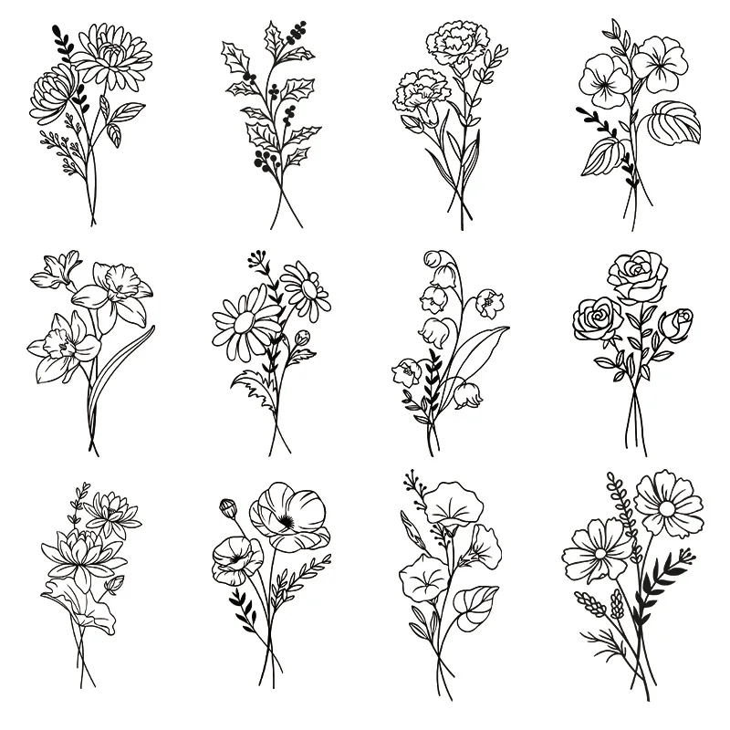 Black Flowers Heat Transfer Sticker DIY Iron On Decals For Clothes T-Shirt Jacket Washable Colorful Heat Transfer Decal
Black Flowers Heat Transfer Sticker DIY Iron On Decals For Clothes T-Shirt Jacket Washable Colorful Heat Transfer Decal