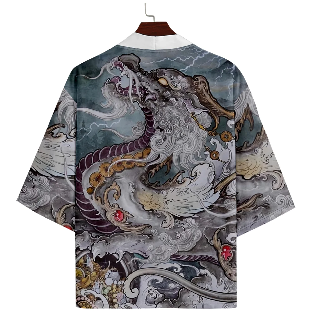 2025 Men Cardigan Haori Japanese Wave Anime Dragon Print Kimono Harajuku Women Beach Yukata Plus Size
2025 Men Cardigan Haori Japanese Wave Anime Dragon Print Kimono Harajuku Women Beach Yukata Plus Size