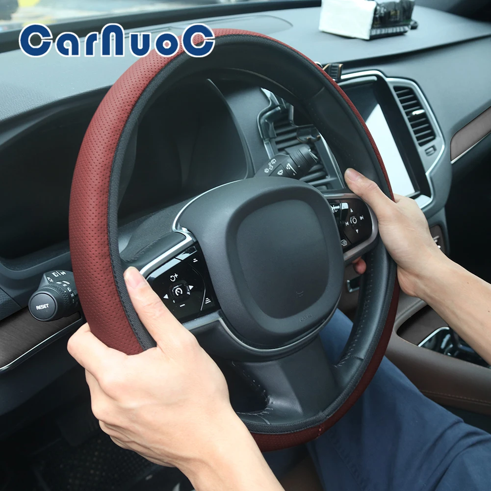 Car Steering Wheel Cover Universal Anti-slip Shock Absorption Breathable Auto Interior Accessories Fit For 37-39cm Diameter
Car Steering Wheel Cover Universal Anti-slip Shock Absorption Breathable Auto Interior Accessories Fit For 37-39cm Diameter