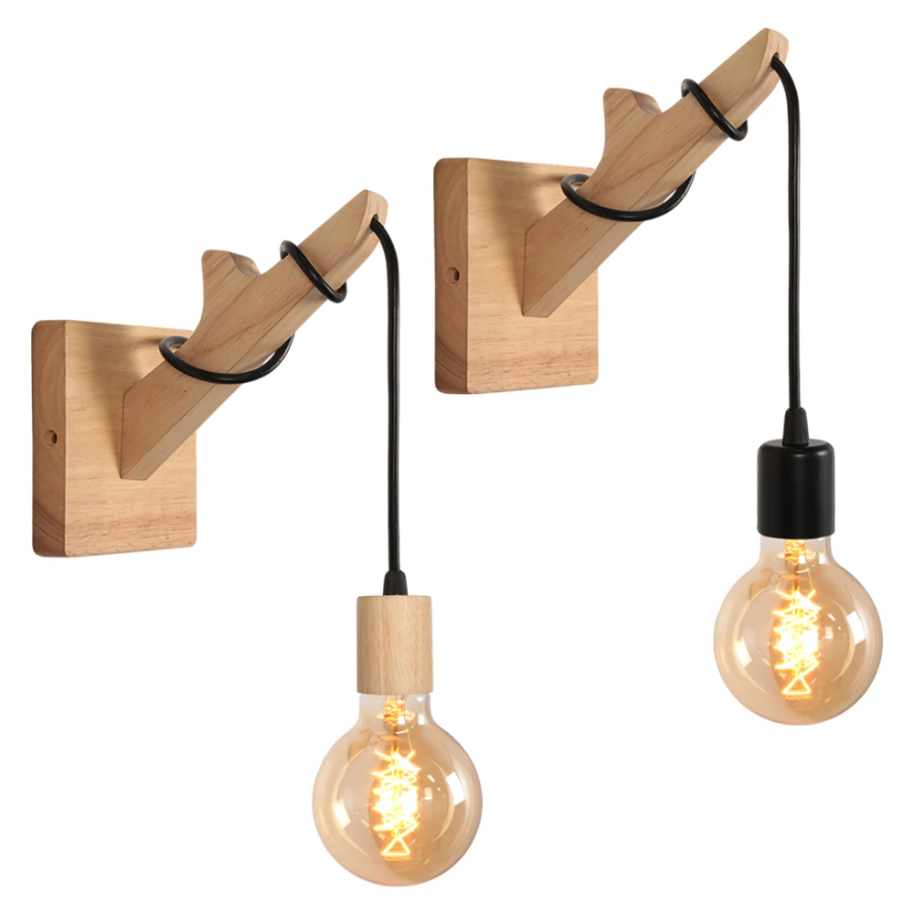 Retro Wood Wall Lamp Vintage Industrial E27 Wall Light Sconce Fixture Restaurant Bedroom Living Room Bedside Lighting Home Decor
Retro Wood Wall Lamp Vintage Industrial E27 Wall Light Sconce Fixture Restaurant Bedroom Living Room Bedside Lighting Home Decor
