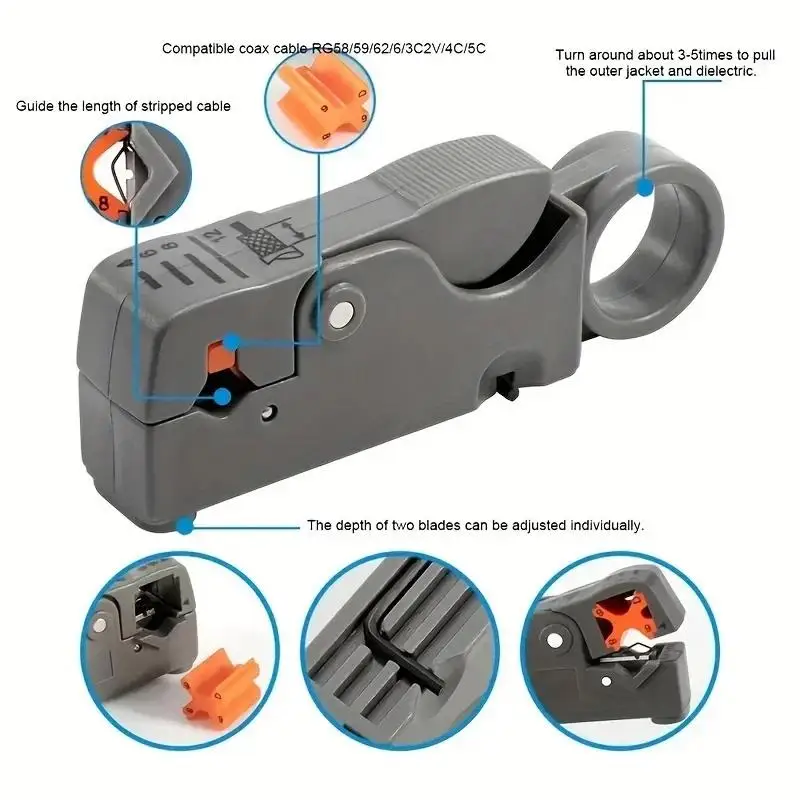 Automatic Stripping Pliers Wire Stripper Wire Coaxial Cable Cutter Tools Cable Stripper Pliers Decrustation Pliers
Automatic Stripping Pliers Wire Stripper Wire Coaxial Cable Cutter Tools Cable Stripper Pliers Decrustation Pliers