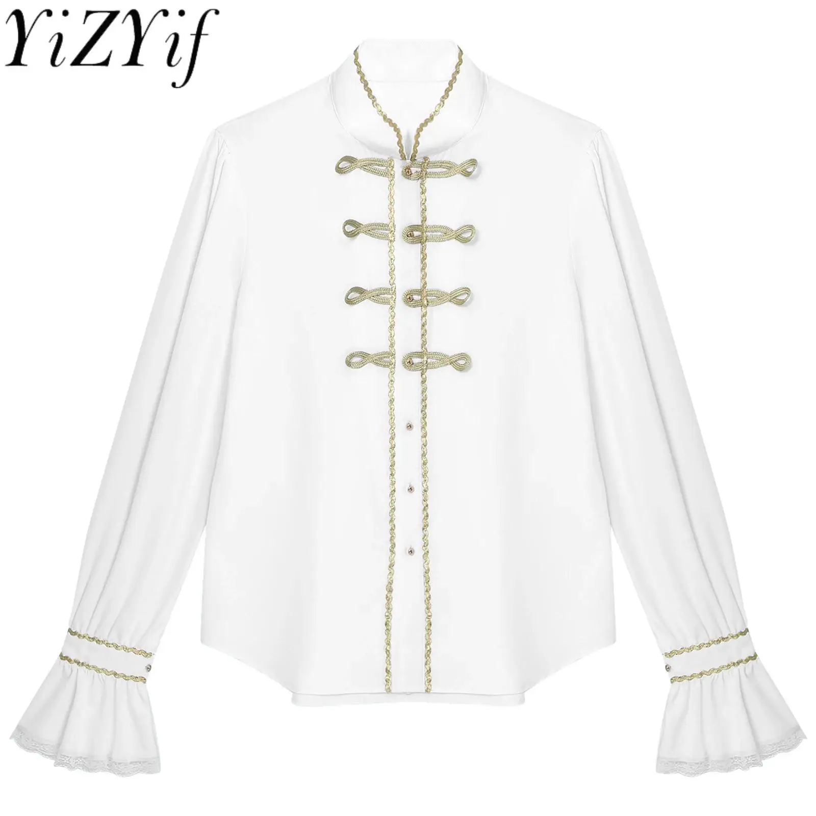 Gentry Men Renaissance Royal Princess Cosplay Shirt Gothic Victorian Ruffled Blouse Shirt for Masquerade Carnival Party Costumes
Gentry Men Renaissance Royal Princess Cosplay Shirt Gothic Victorian Ruffled Blouse Shirt for Masquerade Carnival Party Costumes