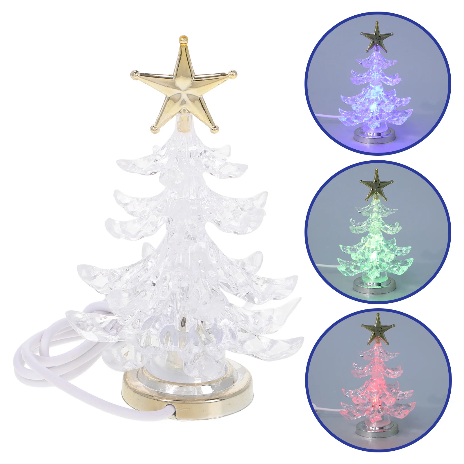 1pc Led Light Glowing Christmas Tree Usb Night Light Rgb 7 Color Flashing Light Xmas Tree Table Bedside Lamp Christmas Props
1pc Led Light Glowing Christmas Tree Usb Night Light Rgb 7 Color Flashing Light Xmas Tree Table Bedside Lamp Christmas Props