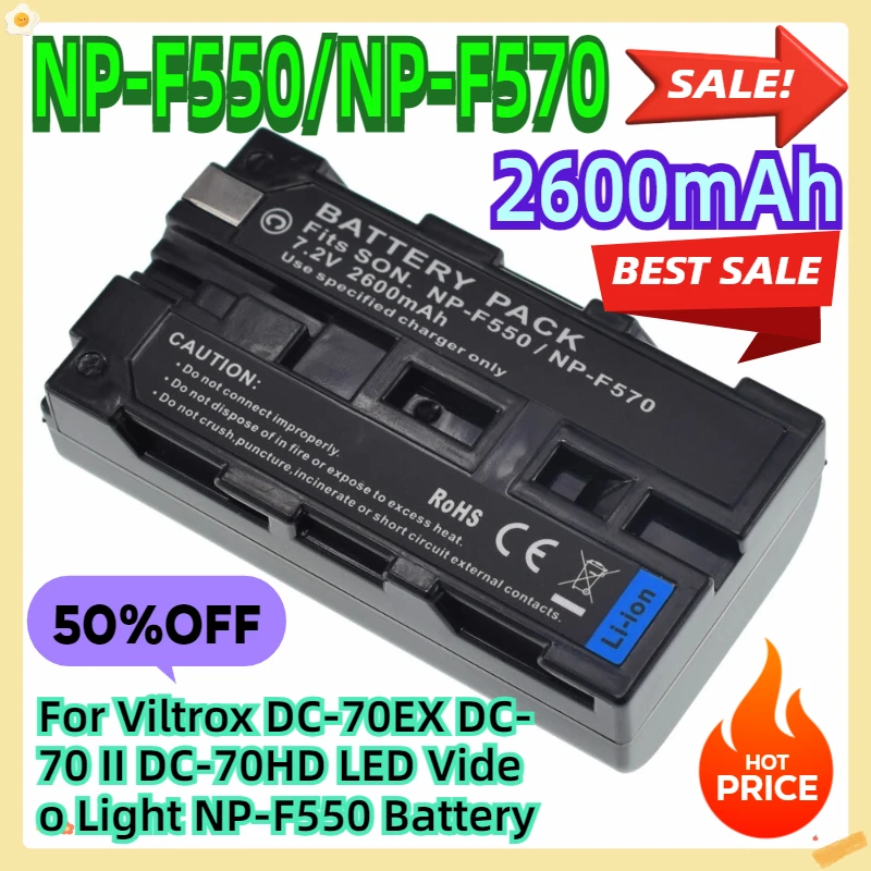 For Viltrox DC-70EX DC-70 II DC-70HD LED Video Light NP-F550 Battery
For Viltrox DC-70EX DC-70 II DC-70HD LED Video Light NP-F550 Battery