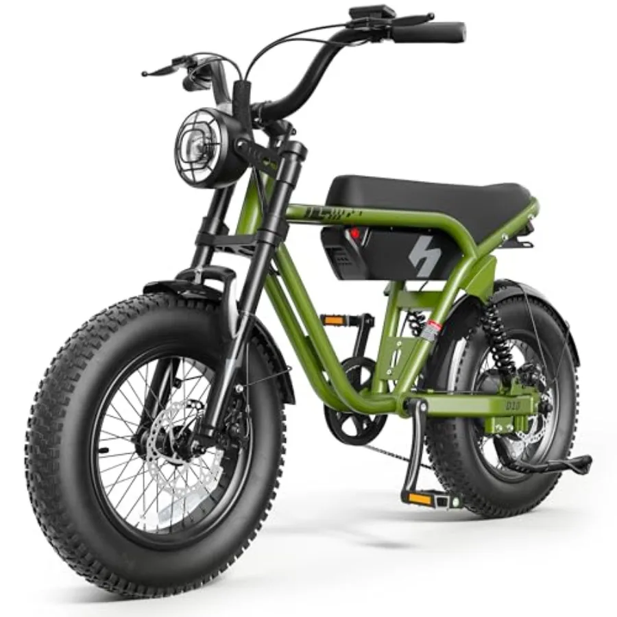 Electric bike for teens and adults: 48V 10.4Ah/15.6Ah battery, 16/20 fat tire all-terrain e-motorcycle with hydraulic brakes an
Electric bike for teens and adults: 48V 10.4Ah/15.6Ah battery, 16/20 fat tire all-terrain e-motorcycle with hydraulic brakes an