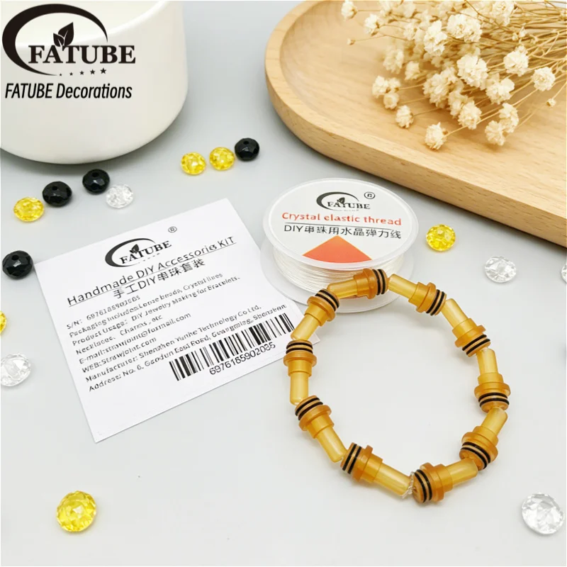 FATUBE DIY Beads Kit with Striped Tube Beads -Transparent/Black/Amber Loose Beads for DIY Jewelry Custom Bracelet Handmade Craft
FATUBE DIY Beads Kit with Striped Tube Beads -Transparent/Black/Amber Loose Beads for DIY Jewelry Custom Bracelet Handmade Craft