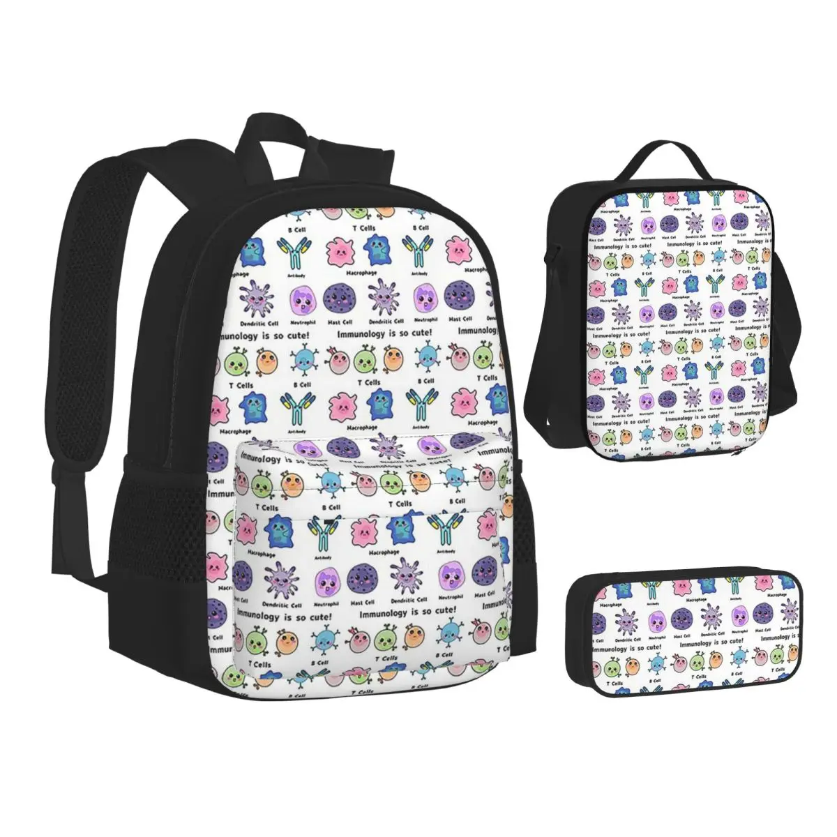 Immunology Is So Cute Version 2 Backpacks Students Bookbag School Bags Kids Rucksack Lunch Bag Pen Bag Three-Piece Set
Immunology Is So Cute Version 2 Backpacks Students Bookbag School Bags Kids Rucksack Lunch Bag Pen Bag Three-Piece Set