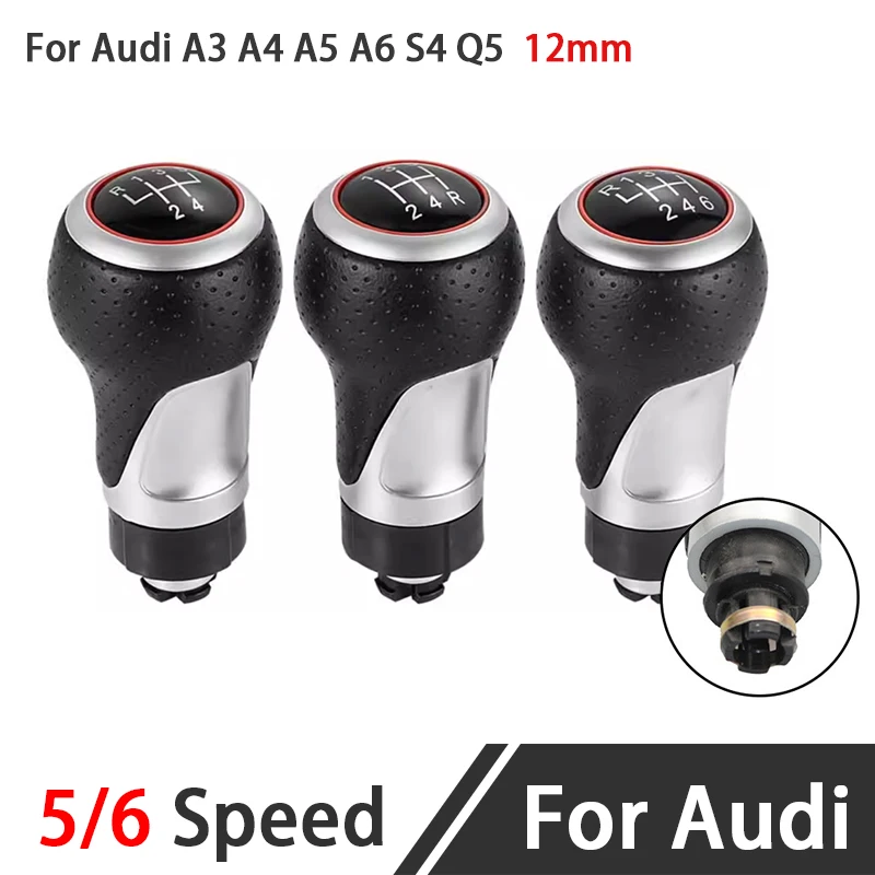 For Audi A3 A4 A5 A6 S4 Q5 12mm Car Manual Gear Shift Knob Head Replacement Parts Car Interior Accessories
For Audi A3 A4 A5 A6 S4 Q5 12mm Car Manual Gear Shift Knob Head Replacement Parts Car Interior Accessories