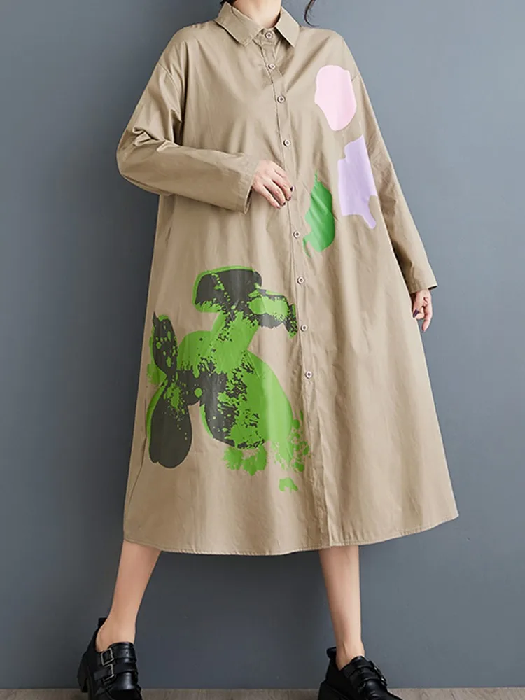 New Fashion Women's Autumn Print Stitching Casual Simple Long Sleeve Elegant Single Breasted Turn-down Collar Loose Shirt Dress
New Fashion Women's Autumn Print Stitching Casual Simple Long Sleeve Elegant Single Breasted Turn-down Collar Loose Shirt Dress