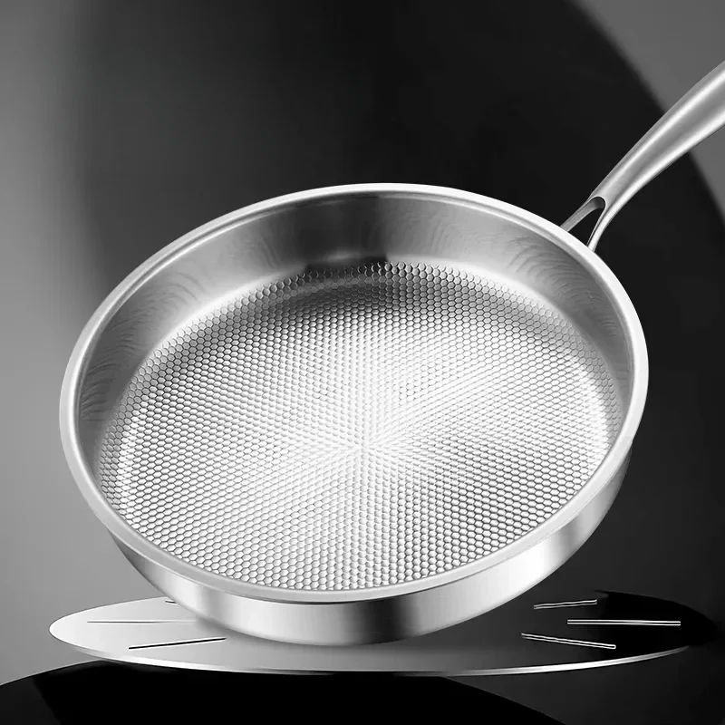 28/30cm Five Layer Flat Frying Pan Food Grade 304 Stainless Steel Non-stick Cooking Pot Omelet Kitchen Cookware Pot Cover
28/30cm Five Layer Flat Frying Pan Food Grade 304 Stainless Steel Non-stick Cooking Pot Omelet Kitchen Cookware Pot Cover