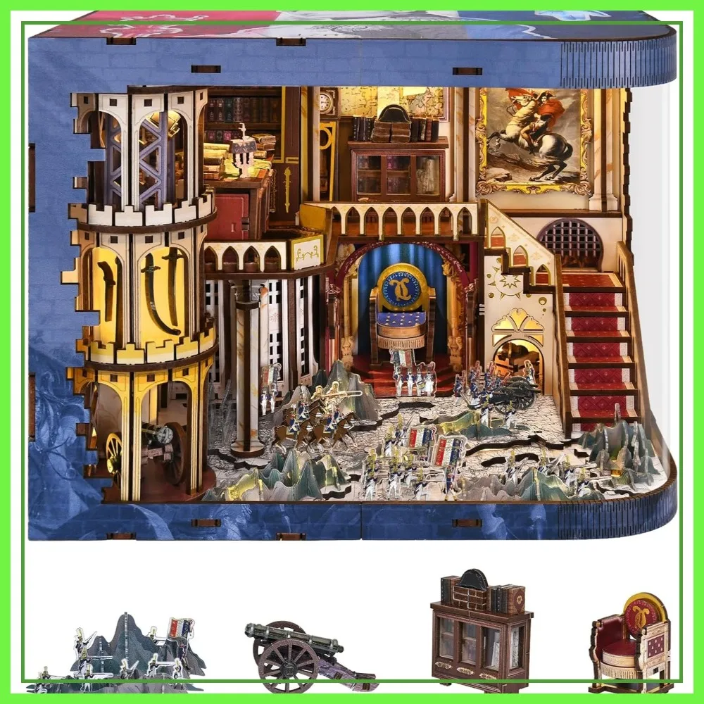 DIY Book Nook Building Set with Lights, Miniature House Kit for Home Bookshelf Decor, Adults Teens
DIY Book Nook Building Set with Lights, Miniature House Kit for Home Bookshelf Decor, Adults Teens