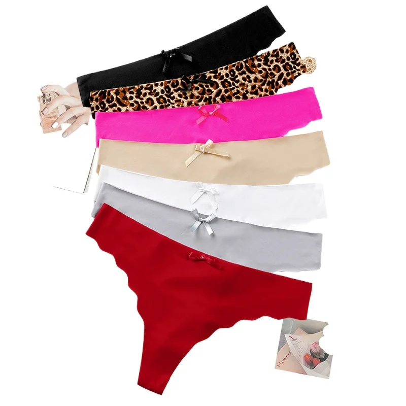 KUCLUT 4PCS/Set M-XL Women Sexy Thong Panties Pack Lingerie 8 Solid Colors G-string Bow Ice Silk Underwear Leopard Underpants
KUCLUT 4PCS/Set M-XL Women Sexy Thong Panties Pack Lingerie 8 Solid Colors G-string Bow Ice Silk Underwear Leopard Underpants