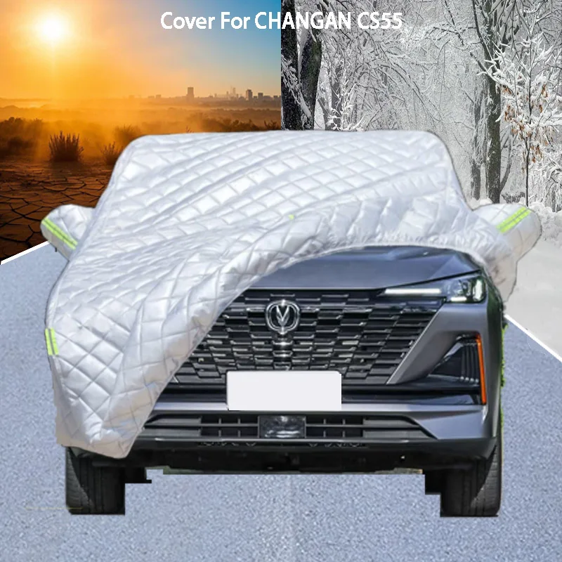 For CHANGAN CS55 Plus Car Cover Delivers Hail Protection, Scratch Guard, prevents paint peeling Rain & Snow Resistance
For CHANGAN CS55 Plus Car Cover Delivers Hail Protection, Scratch Guard, prevents paint peeling Rain & Snow Resistance