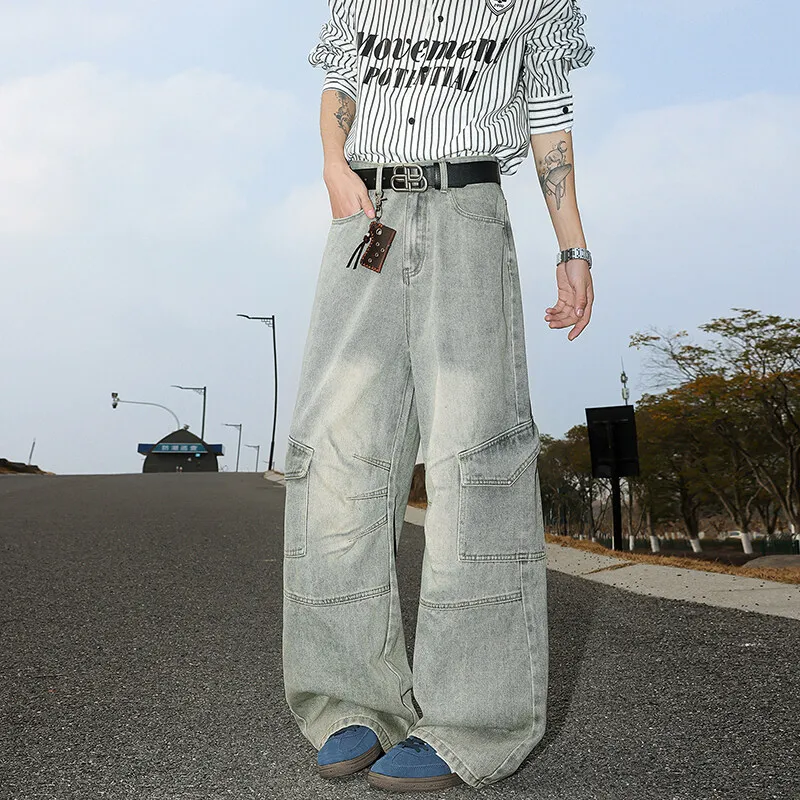 LAPPSTER Big Pockets 2000s Clothes Y2k Streetwear Distressed Baggy Jeans Wide Leg Denim Pants Yellow Washed Casual Korean Jeans
LAPPSTER Big Pockets 2000s Clothes Y2k Streetwear Distressed Baggy Jeans Wide Leg Denim Pants Yellow Washed Casual Korean Jeans
