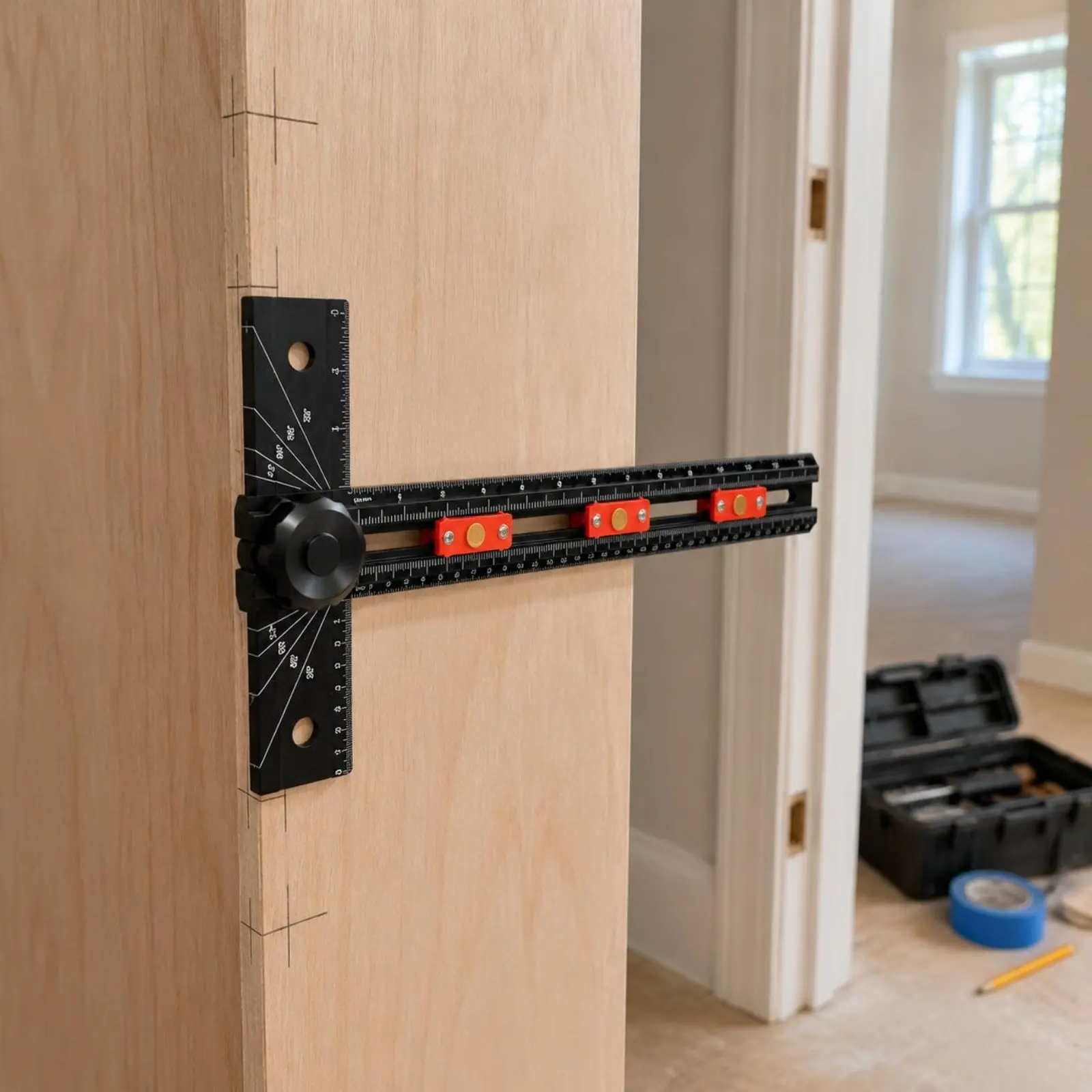 Hole Positioning Ruler Two-in-oneUse T-Square Ruler Adjustable Carpenter Square Sturdy Aluminum Alloy Hand Tool Portable
Hole Positioning Ruler Two-in-oneUse T-Square Ruler Adjustable Carpenter Square Sturdy Aluminum Alloy Hand Tool Portable