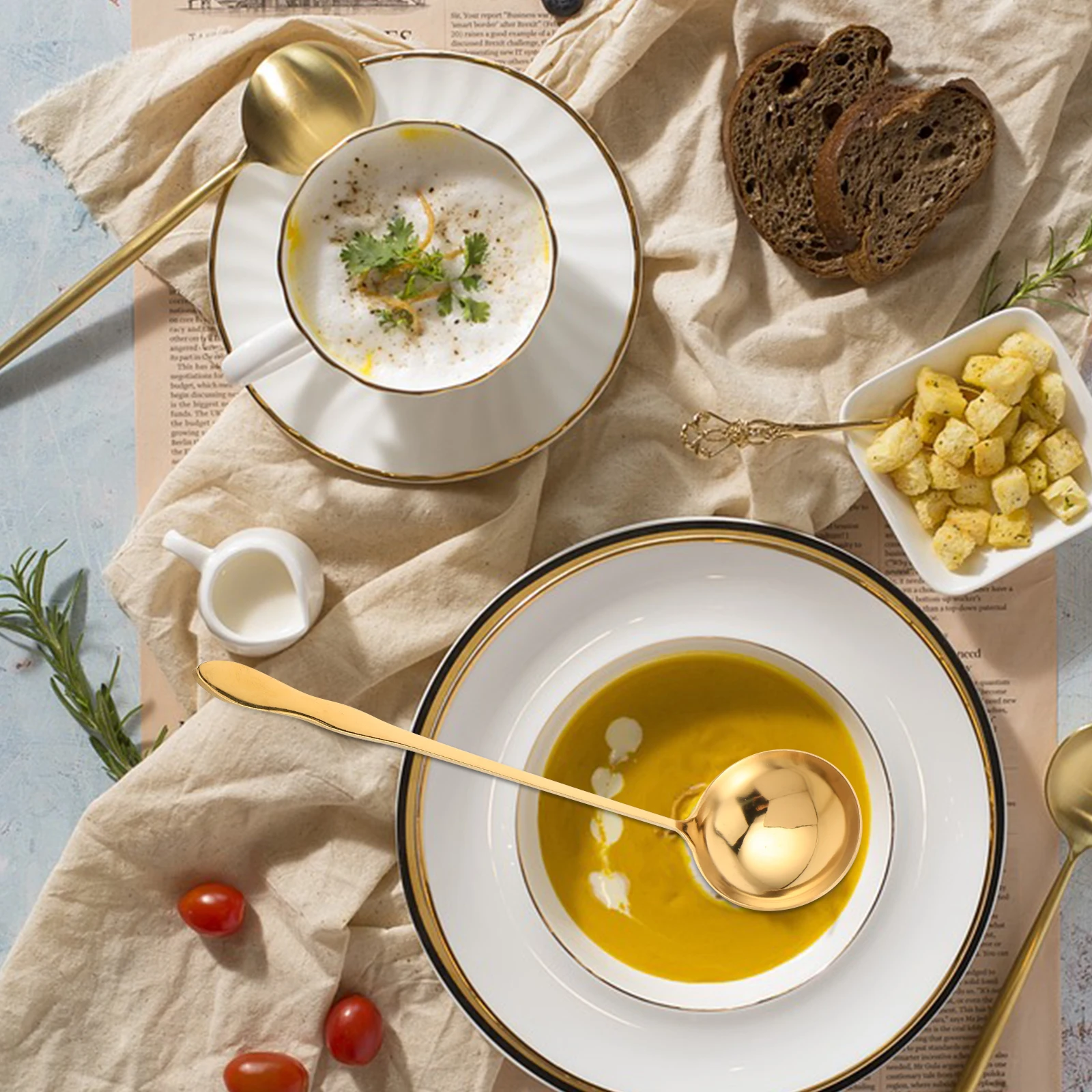 2Pcs Extended Handle Coffee Spoons Stainless Steel Gold Silver Stirring Serving Spoons for Kitchen Bar Restaurant Dessert Drinks
2Pcs Extended Handle Coffee Spoons Stainless Steel Gold Silver Stirring Serving Spoons for Kitchen Bar Restaurant Dessert Drinks