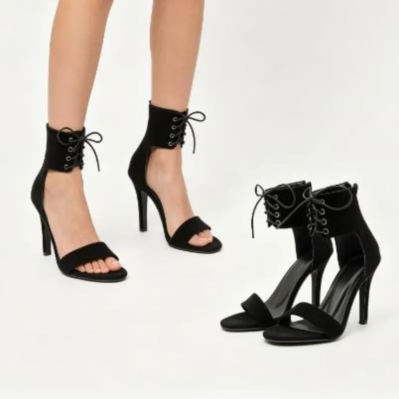 Black Gladiator Sandals For Women 2026 Summer Sexy Open Toe Belt Buckle Cover Heeled Thin High Heels Shoes Club Party Pumps
Black Gladiator Sandals For Women 2026 Summer Sexy Open Toe Belt Buckle Cover Heeled Thin High Heels Shoes Club Party Pumps
