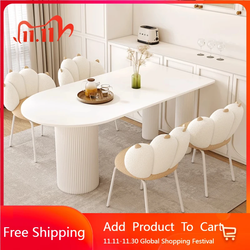 Cream Nordic Dining Table Simple Modern Salon Lounge Restaurant Table White Writing Makeup Mesas De Jantar Living Room Furniture
Cream Nordic Dining Table Simple Modern Salon Lounge Restaurant Table White Writing Makeup Mesas De Jantar Living Room Furniture
