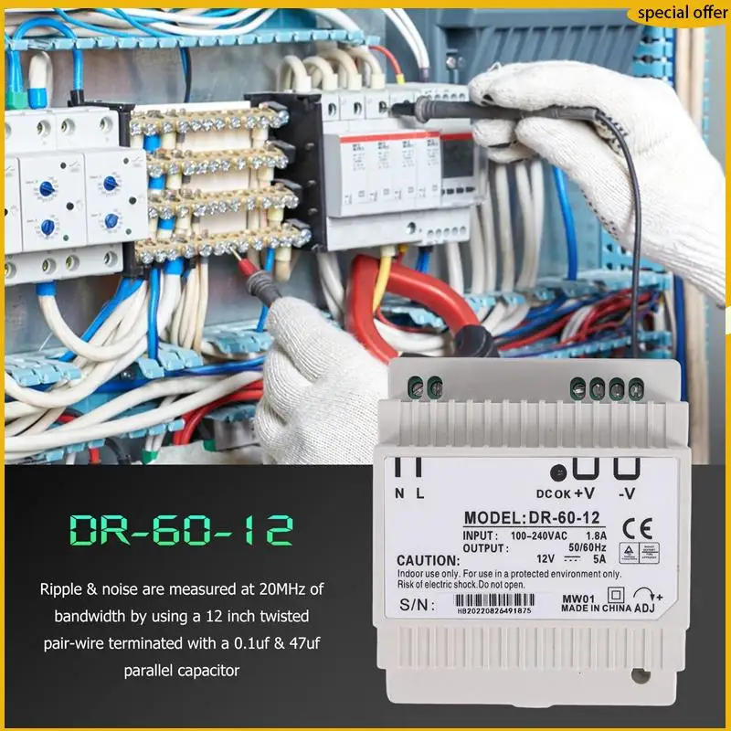 A50I Din Rail Power Supply 60W 12V Ac Dc Converter Dr-60-12 Power Supply 12V 60W Good Quality
A50I Din Rail Power Supply 60W 12V Ac Dc Converter Dr-60-12 Power Supply 12V 60W Good Quality