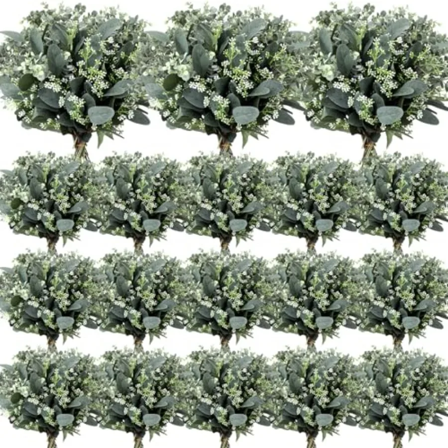 Mixed Eucalyptus Leaves Stems Bulk with White Seeds Artificial Silver Dollar Leaves Sprays Faux Oval for Wreath Garland Floral
Mixed Eucalyptus Leaves Stems Bulk with White Seeds Artificial Silver Dollar Leaves Sprays Faux Oval for Wreath Garland Floral