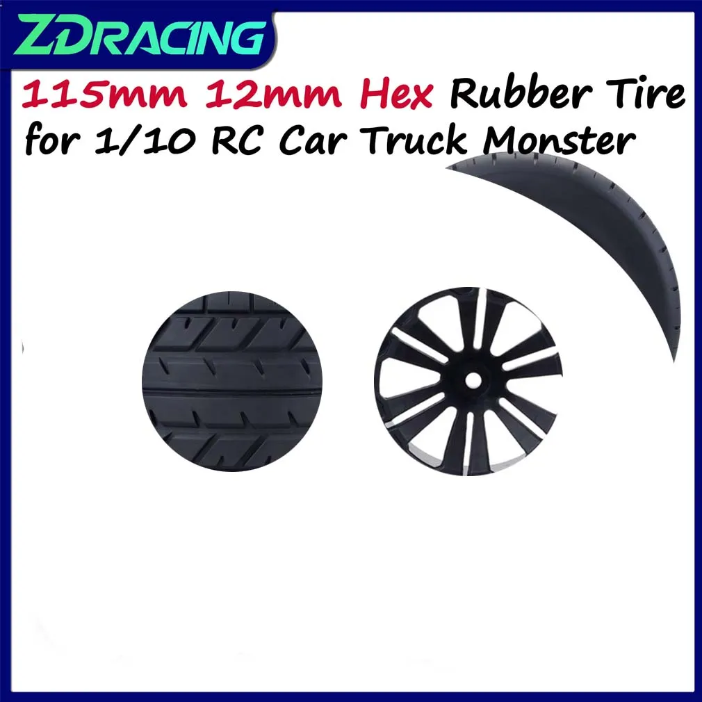 115mm 1/10 RC Car Rubber Tire Wheel Tyre Rim Hub 12mm Hex for RC Monster Truck Off-road Buggy Redcat HPI Traxxas Savage XS TM
115mm 1/10 RC Car Rubber Tire Wheel Tyre Rim Hub 12mm Hex for RC Monster Truck Off-road Buggy Redcat HPI Traxxas Savage XS TM