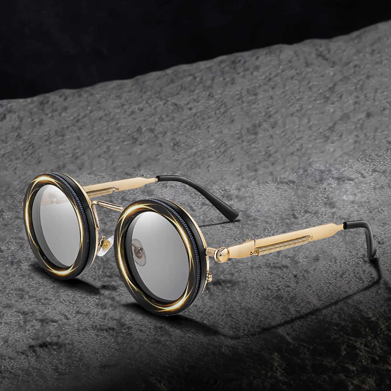 COOLMEN Vintage Steampunk Round Polarized Sunglasses Men Women Retro Metal Frame UV400 Protection Sun Glasses
COOLMEN Vintage Steampunk Round Polarized Sunglasses Men Women Retro Metal Frame UV400 Protection Sun Glasses