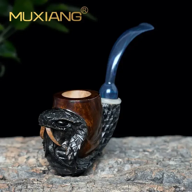 MUXIANG Hand-Carved Solid Wood Snake Pipe
MUXIANG Hand-Carved Solid Wood Snake Pipe