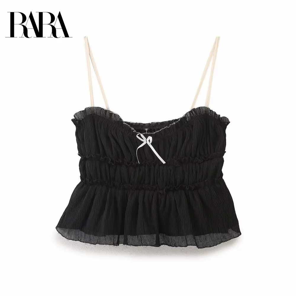 RARA Ladies Short - length Chiffon - textured Spaghetti - strap Top with Bowknot Decoration Stylish and Feminine Women's
RARA Ladies Short - length Chiffon - textured Spaghetti - strap Top with Bowknot Decoration Stylish and Feminine Women's