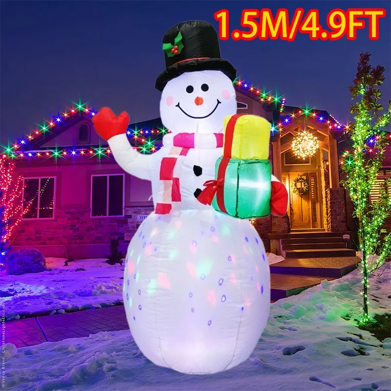 Gift Snowman Christmas Decorations Inflatable Toys with LED Lights 1.5M Inflated Model Holiday Gift Indoor Outdoor Decor Props
Gift Snowman Christmas Decorations Inflatable Toys with LED Lights 1.5M Inflated Model Holiday Gift Indoor Outdoor Decor Props