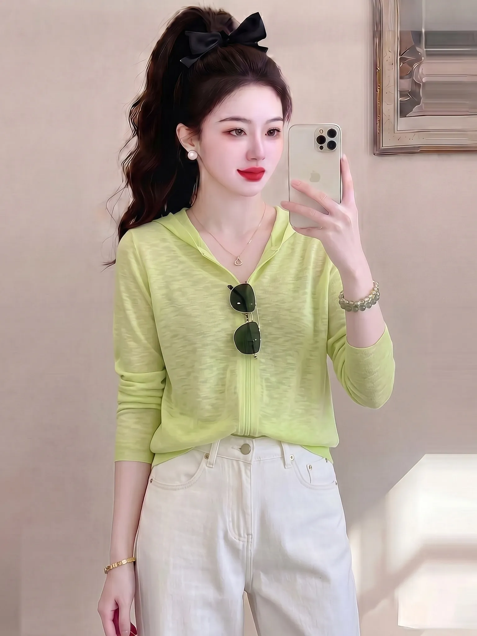 Summer 2026 Women's Fashionable Korean Style Sun-Protective Knitted Long Sleeve Breathable Hooded Top Comfortable Commute Wear
Summer 2026 Women's Fashionable Korean Style Sun-Protective Knitted Long Sleeve Breathable Hooded Top Comfortable Commute Wear
