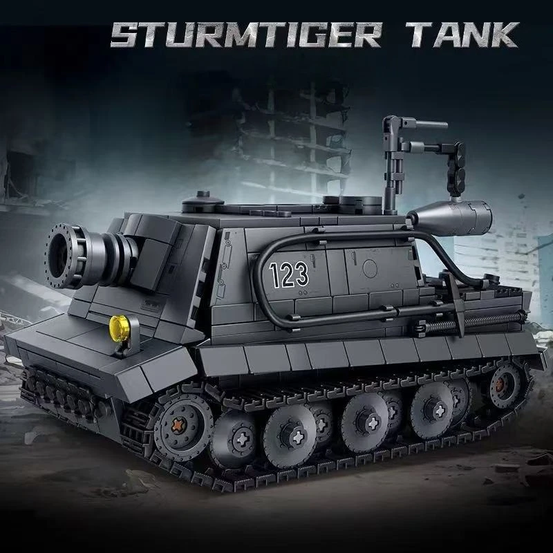 Военный конструктор MOC «Танк Sturmtiger RW61» времен Второй мировой войны, с солдатами, для детей и мальчиков, подарок
Военный конструктор MOC «Танк Sturmtiger RW61» времен Второй мировой войны, с солдатами, для детей и мальчиков, подарок