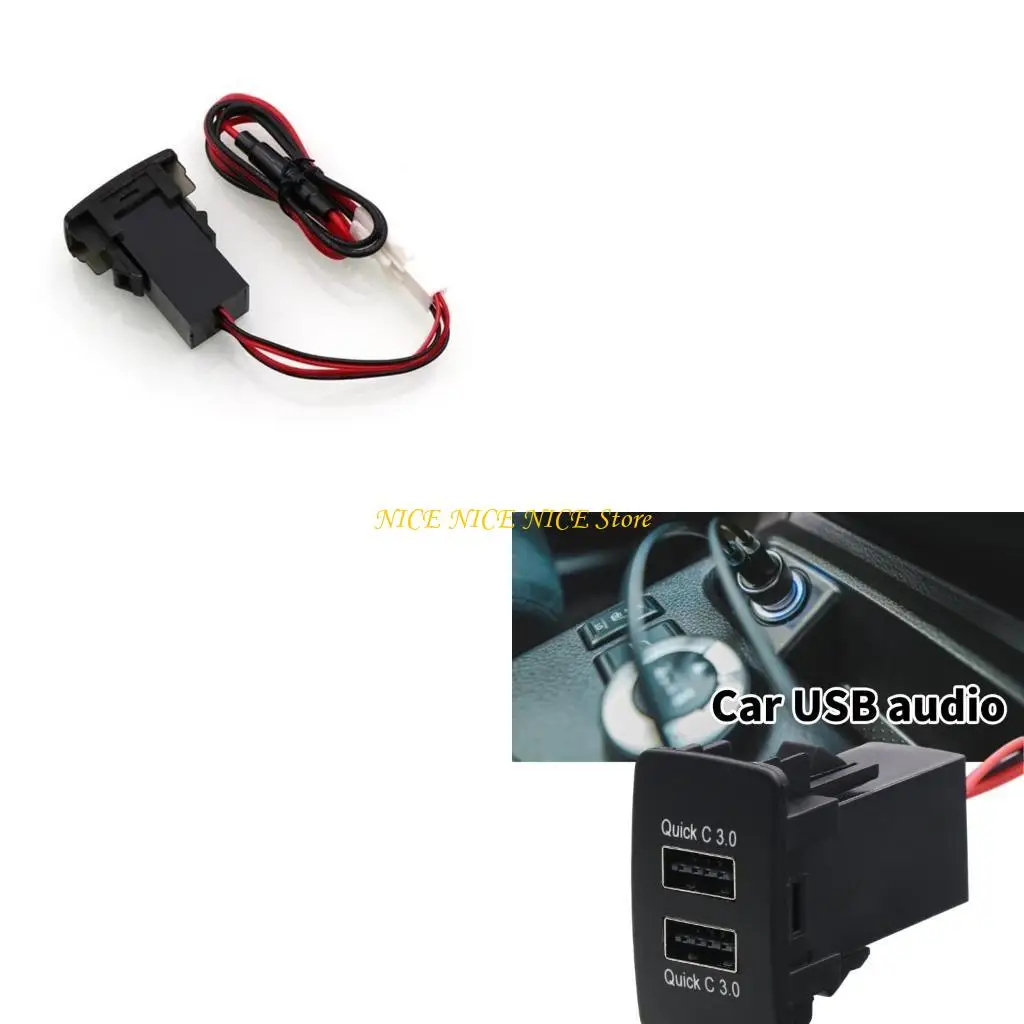 E0BB Double USB QC3.0 Адаптер быстрого зарядки с индикаторным светом для эффективной зарядки устройства подходит для автомобиля
E0BB Double USB QC3.0 Адаптер быстрого зарядки с индикаторным светом для эффективной зарядки устройства подходит для автомобиля