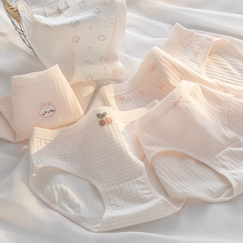 SP&CITY Rabbit Patterned Cute Cotton Underpants For Women Student Simple Cartoon Daily Panties Soft Seamless Breathable Briefs
SP&CITY Rabbit Patterned Cute Cotton Underpants For Women Student Simple Cartoon Daily Panties Soft Seamless Breathable Briefs